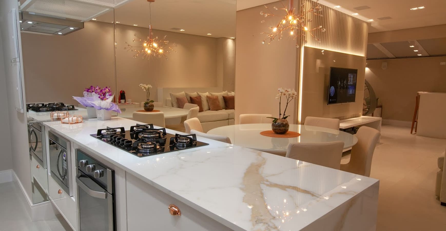 Cozinha e Sala TM – Apto Clube Life por Grupo Costa Engenharia